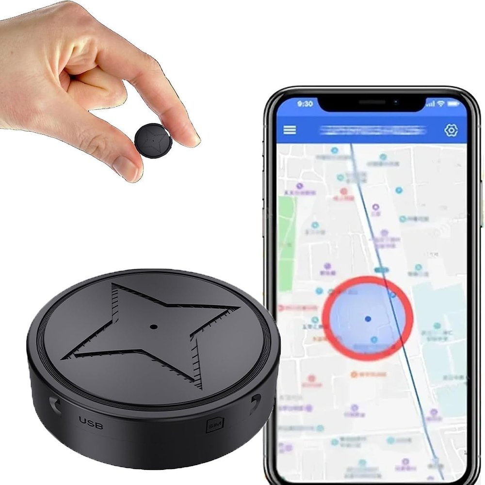 HaicOm GPS Strong Magnetic Anti-Lost Vehicle Tracker, Mini GPS Tracker for Vehicles, Magnetic GPS Tracker Locator Real-Time, Anti-Theft Mini GPS Tracking Device with Free App