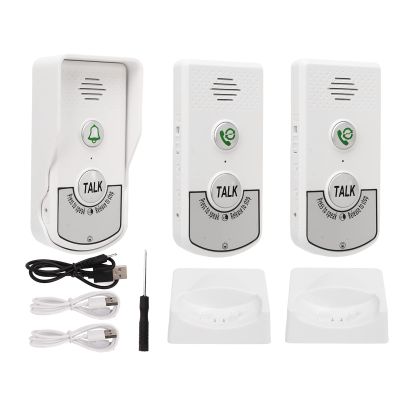 Wirel Intercom Doorbells,Intelligent White Voice Intercom Doorbells with 1000m Range,Portable Intercom with Excellent Chip,Long rangesDoorbells for Home, Classroom, Business, Hotel