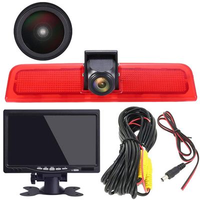 1280 * 720 Pixel Super HD Brake Light Camera with 7 Inch LCD Monitor, Night Vision Reversing Camera Replacement for VW Caddy Life 2K Facelift III Kasten 2KA Kombi Cross Maxi Tdi dritte 3 2003-2014 Bj