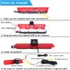 1280 * 720 Pixel Super HD Brake Light Camera with 7 Inch LCD Monitor, Night Vision Reversing Camera Replacement for VW Caddy Life 2K Facelift III Kasten 2KA Kombi Cross Maxi Tdi dritte 3 2003-2014 Bj view 4