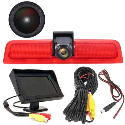 1280*720 pixel Super HD Brake Light Camera with 4.3 Inch LCD Monitor,Night Vision Reversing Camera Replacement for VW Caddy Life 2K Facelift III Kasten 2KA Kombi Cross maxi Tdi dritte 3 2003 -2014 Bj