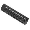 7-Port USB 2.0 Hub, 480Mbps 7 Port USB Hub No Conflict Plug & Play 7 Port USB 2.0 Hub for MousePrinterScanner view 3