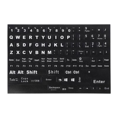 UKCOCO 1sheet English Keyboard Sticker Labels Easy to Apply Replacement for Desktop and Laptop Keyboards for Language Conversion and Key Restoration