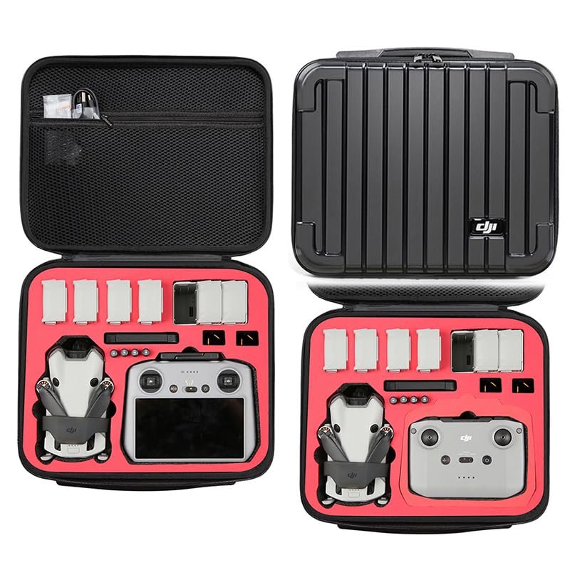 Coyktonty Carrying Case Waterproof Storage Case for DJI Mini 4 Pro Hard Shell Waterproof Shockproof (Red)