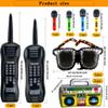 Cagemoga 10 Pcs 80s 90s Inflatable Decorations Includes Inflatable Radio Boombox Inflatable Mobile Phone Inflatable Microphone Inflatable EyeGlasses for 80s 90s Hip Hop Theme Party Decorations view 2