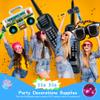 Cagemoga 10 Pcs 80s 90s Inflatable Decorations Includes Inflatable Radio Boombox Inflatable Mobile Phone Inflatable Microphone Inflatable EyeGlasses for 80s 90s Hip Hop Theme Party Decorations view 3