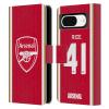 Head Case Designs Officially Licensed Arsenal FC Declan Rice 2023/24 Players Home Kit Leather Wallet Case Compatible with Google Pixel 8 view 1