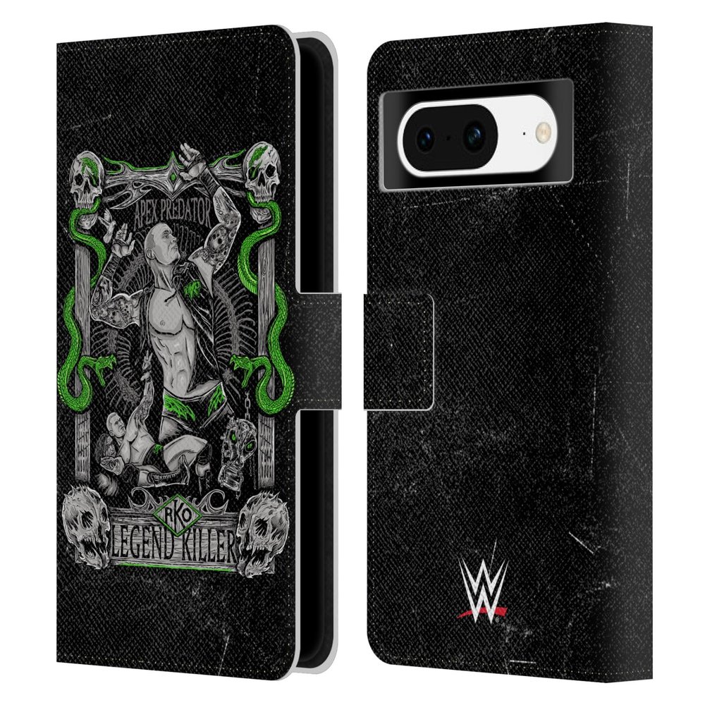 Head Case Designs Officially Licensed WWE Poster Art Randy Orton Leather Wallet Case Compatible with Google Pixel 8