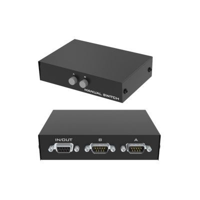 Serial DB9 Pin RS232 Switcher Sharer Splitter 2 in 1 Out 1 in 2 Out Bi Directional Interchange1 Host at a time 2 Computer Host laptops Sharing Monitoring or Hard Disk Recorders