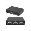 Serial DB9 Pin RS232 Switcher Sharer Splitter 2 in 1 Out 1 in 2 Out Bi Directional Interchange1 Host at a time 2 Computer Host laptops Sharing Monitoring or Hard Disk Recorders view 1
