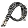 Stainless steel wire braided hose explosion-proof and anti-winding 4 minutes 60cm faucet hot and cold water inlet hose pointed hose (Size : 30cm) view 1