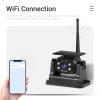 WiFi Magnetic Solar Wireless Backup Camera for Trucks/RV/Trailer, 1080P Rechargeable Rear View Camera Hikity, IP68 Waterproof Reverse Cam, Nigh Version/Type-C Charge/Easy Install, Support iOS&Android view 2