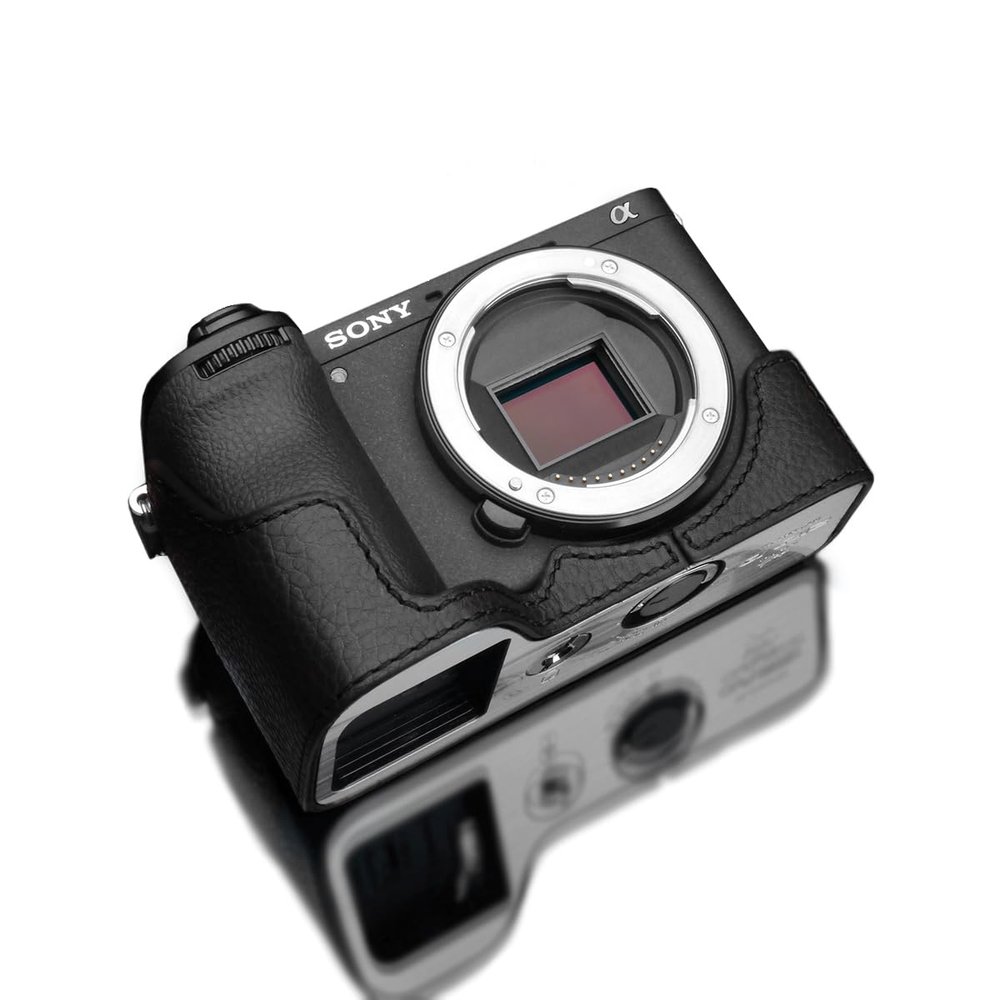 GARIZ Genuine Leather Camera Case for Sony 6700 XS-CHA6700BK Black