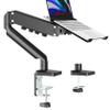 UPGRAVITY 2-in-1 Gas Spring Laptop Arm for 12"-17" Notebook/13-32 Monitor Screen, Full Motion Adjustable Laptop Desk Mount with Tray, Holds 3.3-17.6lbs, Clamp-on and Grommet Base view 1