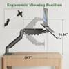 UPGRAVITY 2-in-1 Gas Spring Laptop Arm for 12"-17" Notebook/13-32 Monitor Screen, Full Motion Adjustable Laptop Desk Mount with Tray, Holds 3.3-17.6lbs, Clamp-on and Grommet Base view 4