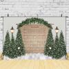 Christmas Tree Photography Backdrop Snow Joy to The World Music Score Decor Prop Child Birthday Portrait Background Winter Snow Scene Xmas Party Decorations Background Photo Studio,7x5feet view 2