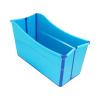 Foldable Bath Tub, 34 Inch Freestanding Thickened Plastic Blue Collapsible Soaking tub, Rectangle Water Bathtub Bucket for RVs, Showers, Hotels,Backyards, Bathrooms view 1