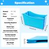 Foldable Bath Tub, 34 Inch Freestanding Thickened Plastic Blue Collapsible Soaking tub, Rectangle Water Bathtub Bucket for RVs, Showers, Hotels,Backyards, Bathrooms view 2