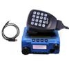 KT-8900 Mic Mini Car Mobiel Radio VHF/UHF Dual Band 25 Watts 200CH Transceiver Receiver Dual Standby Long Range Blue with Programming Cable view 1