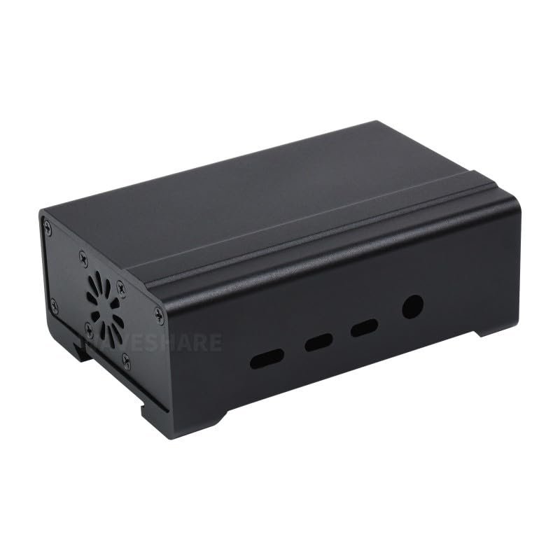 DIN Rail Aluminum Case Compatible with Raspberry Pi 4 Comes with Cooling Fan and Heatsinks