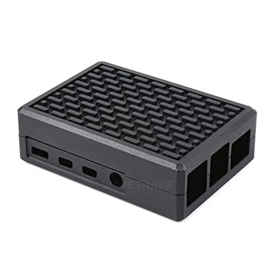 Aluminum Grid Grooved Case Compatible with Raspberry Pi 4 Grid Grooved Lid with Inner Heatsink Pillars Fast Passive Cooling