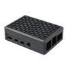 Aluminum Grid Grooved Case Compatible with Raspberry Pi 4 Grid Grooved Lid with Inner Heatsink Pillars Fast Passive Cooling view 1