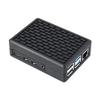Aluminum Grid Grooved Case Compatible with Raspberry Pi 4 Grid Grooved Lid with Inner Heatsink Pillars Fast Passive Cooling view 3