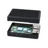 Aluminum Grid Grooved Case Compatible with Raspberry Pi 4 Grid Grooved Lid with Inner Heatsink Pillars Fast Passive Cooling view 4
