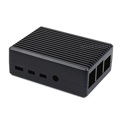 Aluminum Stripe Grooved Case Compatible with Raspberry Pi 4 Stripe Grooved Body with Inner Heatsink Pillars Fast Passive Cooling