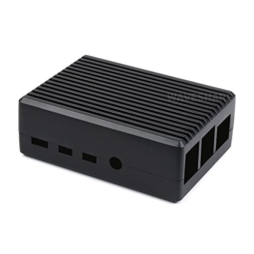 Aluminum Stripe Grooved Case Compatible with Raspberry Pi 4 Stripe Grooved Body with Inner Heatsink Pillars Fast Passive Cooling