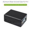 Aluminum Stripe Grooved Case Compatible with Raspberry Pi 4 Stripe Grooved Body with Inner Heatsink Pillars Fast Passive Cooling view 4