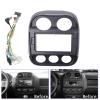 10.1 Inch Compatible with Jeep Compass Patriot 2010-2016 Car Radio Fascias MP5 Stereo Panel Dashboard Installation Frame 2Din Head Radio Kit (Color : Frame AN cable) view 4