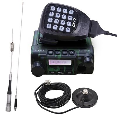KT-8900 Mic Mini Car Mobiel Radio VHF/UHF Dual Band 25 Watts 200CH Transceiver Receiver Dual Standby Long Range Camo with M507 Antenna and Magnetic