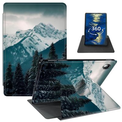 Case for Kindle Fire HD 8 & Fire HD 8 Plus Tablet (12th Generation 2022 & 10th Generation 2020 Release) 8" PU Leather 360 Degree Rotating Swivel Stand Smart Cover with Auto Wake/Sleep,Forest Mountain