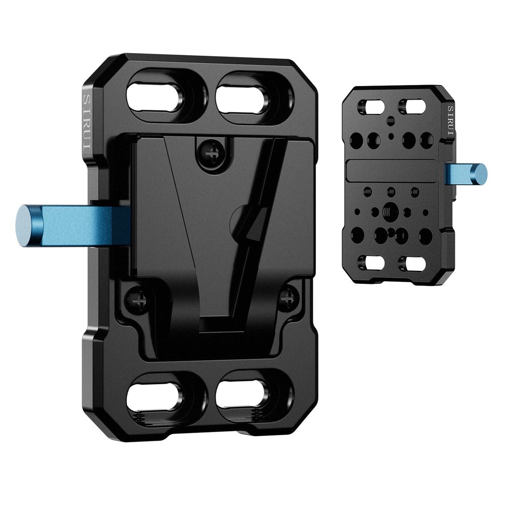 Sirui Mini V Mount Battery Plate, Small V Mount Adapter with 1/4", 3/8", M4, and M3 Multi Threads, SC-VM-B