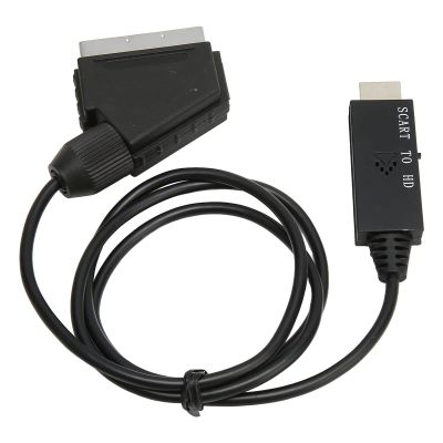 SCART to HD Converter Adapter,Output 1080P SCART to HD Audio Video Cable Converter Adapter, for Computer, Laptop,Projector with Connection Cable HD Digital Video Adapter