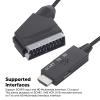 SCART to HD Converter Adapter,Output 1080P SCART to HD Audio Video Cable Converter Adapter, for Computer, Laptop,Projector with Connection Cable HD Digital Video Adapter view 4