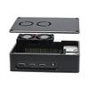 Dual Fan Case Compatible with Raspberry Pi 4 Dull-Polish Surface Sleek Chamfer Design with Dual Cooling Fan view 3