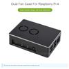 Dual Fan Case Compatible with Raspberry Pi 4 Dull-Polish Surface Sleek Chamfer Design with Dual Cooling Fan view 4