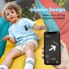 Waterproof Airtag Holder for Kids (2 Pack), Hidden Air Tag Case with Pin, Full Cover GPS Tracker Clip Compatible with Apple Airtag for Toddlers, Children, Elderly, Clothing, Backpack (Black/Blue) view 2