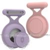 Waterproof Airtag Holder for Kids (2 Pack), Hidden Air Tag Case with Pin, Full Cover GPS Tracker Clip Compatible with Apple Airtag for Toddlers, Children, Elderly, Clothing, Backpack (Pink/Purple) view 1