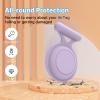 Waterproof Airtag Holder for Kids (2 Pack), Hidden Air Tag Case with Pin, Full Cover GPS Tracker Clip Compatible with Apple Airtag for Toddlers, Children, Elderly, Clothing, Backpack (Pink/Purple) view 4