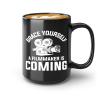 Filmmaker Coffee Mug 15oz Black -Brace yourself a - Filmmaker Gifts Camera Lens Cut Prop Director Movie Film Scriptwriter view 1