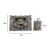 ELICNA 2pcs Furniture Decorative Cabinet Hinge Hardware Accessories +1pc Antique Bronze Jewelry Wooden Box Latch Hasp Clasp. view 2