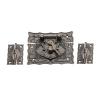ELICNA 2pcs Furniture Decorative Cabinet Hinge Hardware Accessories +1pc Antique Bronze Jewelry Wooden Box Latch Hasp Clasp. view 3