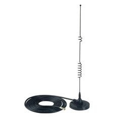 ANTCQB-AHSM-05-3m, Antenna, Quad Band GSM/GPRS/Edge, Omni Direction, 5 dBi, 37cm high, magbase, SMA Male, 3 m