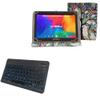 BoxWave Keyboard Compatible with Linsay F10IPCMT (10.1 in) - SlimKeys Bluetooth Keyboard - with Backlight, Portable Slim LED 7 Colors - Jet Black view 1