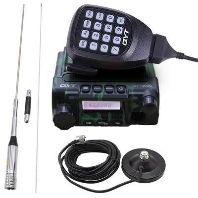 KT-8900 Mic Mini Car Mobiel Radio VHF/UHF Dual Band 25 Watts 200CH Transceiver Receiver Dual Standby Long Range Camo with 770R Antenna and Magnetic