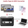 Cassette Player - Compact Tape Player Portable Recorder with Earphone-Convert Audio Music Cassette to MP3 Digital, Compatible with Laptop/PC/MAC- for Entertainment, Travel, Light Sports(Black) view 2