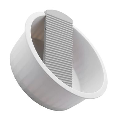 Homoyoyo 1set Plastic Wash Basin Non- Washboard for Hand Washing Clothes Laundry Tub for Household Use Compact Grey Design for Easy Carrying